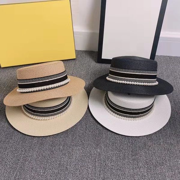 2021 ins summer women straw hat fashion sun protection beach personality wide brim hats with pearl chains d040, Blue;gray
2021 ins summer women straw hat fashion sun protection beach personality wide brim hats with pearl chains d040, Blue;gray