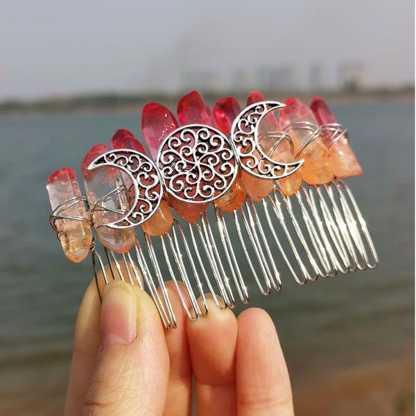 hair clips & barrettes bohemian rainbow raw crystal quartz comb vintage antique moon witch bridal hairpin clip wedding party jewelry tiara, Golden;silver
hair clips & barrettes bohemian rainbow raw crystal quartz comb vintage antique moon witch bridal hairpin clip wedding party jewelry tiara, Golden;silver