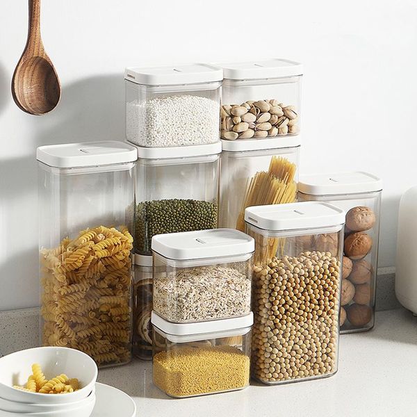 storage bottles & jars 500/800/1300/1800ml container plastic kitchen noodle box multigrain tank transparent sealed
storage bottles & jars 500/800/1300/1800ml container plastic kitchen noodle box multigrain tank transparent sealed