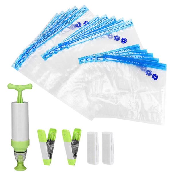 storage bags 17/20pcs vacuum sealed saver hand pump reusable with clips preservation bag
storage bags 17/20pcs vacuum sealed saver hand pump reusable with clips preservation bag