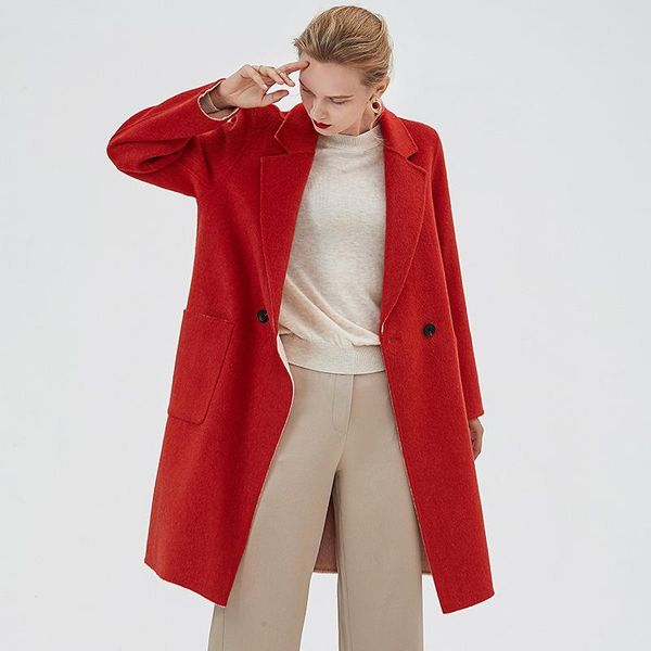 women's wool & blends winter coats red white double-sided cashmere outwear 2021 autumn plus size ladies fashion overcoats long ship, Black
women's wool & blends winter coats red white double-sided cashmere outwear 2021 autumn plus size ladies fashion overcoats long ship, Black
