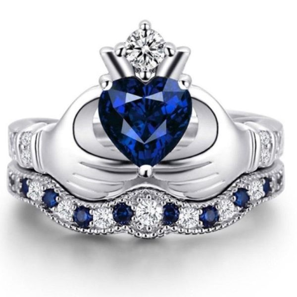 wedding rings fflacell luxury charm vintage crown ring stainless steel blue zircon women's valentine's day bands jewelry, Slivery;golden
wedding rings fflacell luxury charm vintage crown ring stainless steel blue zircon women's valentine's day bands jewelry, Slivery;golden