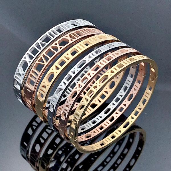 bangle classic design hollow roman numeral bracelets & bangles beautiful and elegant fine jewelry for women stainless steel, Black
bangle classic design hollow roman numeral bracelets & bangles beautiful and elegant fine jewelry for women stainless steel, Black