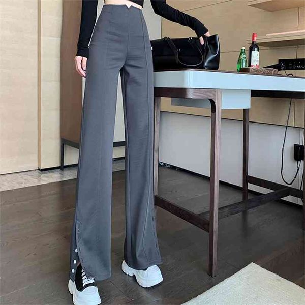 wwenn women's pants fashion loose trousers straight long length female high waist casual wide leg buttons clothing 210507, Blue
wwenn women's pants fashion loose trousers straight long length female high waist casual wide leg buttons clothing 210507, Blue