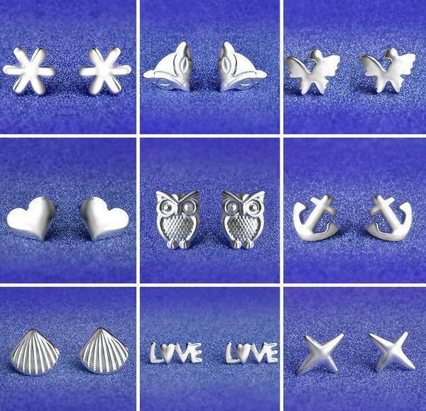 stud 925 sterling silver s925 mix styles owl love fox sunflower star shell heart butterfly anchors ear earrings jewelry for women lrfi 9zfl, Golden;silver
stud 925 sterling silver s925 mix styles owl love fox sunflower star shell heart butterfly anchors ear earrings jewelry for women lrfi 9zfl, Golden;silver