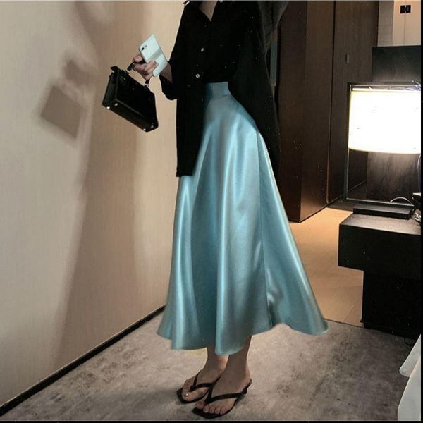 spring summer soft imitate womens skirts silk satin elegant slim high waist long clothes negro, Black
spring summer soft imitate womens skirts silk satin elegant slim high waist long clothes negro, Black