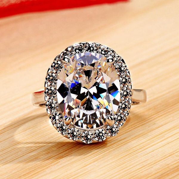 cluster rings crystal female big white oval ring 100% real 925 sterling silver wedding promise love engagement for women, Golden;silver
cluster rings crystal female big white oval ring 100% real 925 sterling silver wedding promise love engagement for women, Golden;silver
