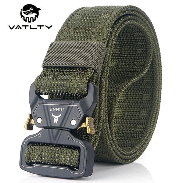 official authentic men's tactical belt rust-proof metal quick release buckle 1200d real nylon non-slip waist support, Black;gray
official authentic men's tactical belt rust-proof metal quick release buckle 1200d real nylon non-slip waist support, Black;gray