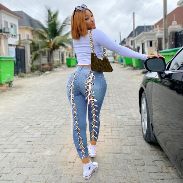 women's jeans 2021 spring style fashion casual plus sizes s-3xl lace up bandage hollow out high waist, Blue
women's jeans 2021 spring style fashion casual plus sizes s-3xl lace up bandage hollow out high waist, Blue