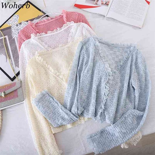 summer thin lace crop cardigan women sun protection coat korean cute sweet flower hollow out cardiagans femme 210519, White
summer thin lace crop cardigan women sun protection coat korean cute sweet flower hollow out cardiagans femme 210519, White