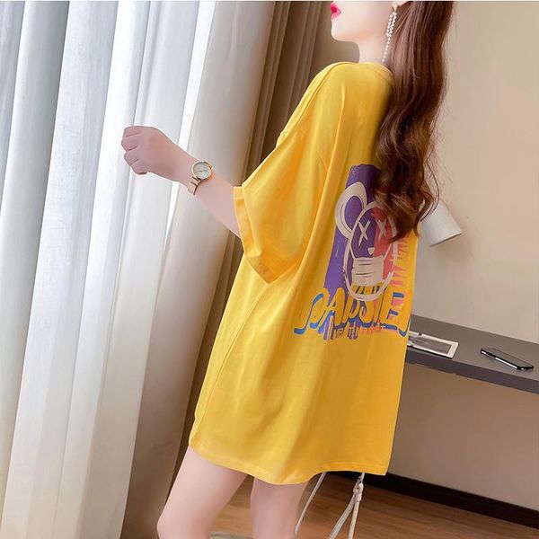 cartoon letter printing short-sleeved t-shirt female summer round neck loose mid-length casual all-match women's, White
cartoon letter printing short-sleeved t-shirt female summer round neck loose mid-length casual all-match women's, White