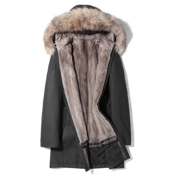men's leather & faux cow jacket men real coat mens raccoon collar winter parka ma8201hf621 yy1123, Black
men's leather & faux cow jacket men real coat mens raccoon collar winter parka ma8201hf621 yy1123, Black