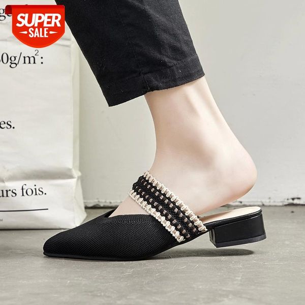 New Women Slippers Spring Summer Weave Elastic Band Shoes Woman Mules Pointed Half Square Heel Outside Slides #lu4Z, Black
New Women Slippers Spring Summer Weave Elastic Band Shoes Woman Mules Pointed Half Square Heel Outside Slides #lu4Z, Black