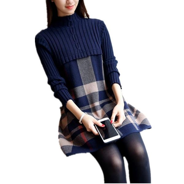 casual dresses fashion turtleneck sweater dress for women winter knitted plaid patchwork autumn thick velvet warm wool, Black;gray
casual dresses fashion turtleneck sweater dress for women winter knitted plaid patchwork autumn thick velvet warm wool, Black;gray
