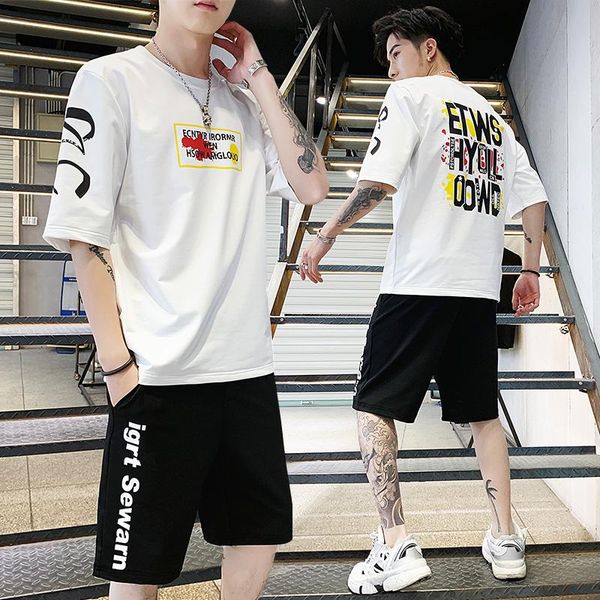 men's tracksuits mens summer sets fashion casual sport loose print hip hop suit cotton 2-piece set t-shirt+shorts size 3xl, Gray
men's tracksuits mens summer sets fashion casual sport loose print hip hop suit cotton 2-piece set t-shirt+shorts size 3xl, Gray