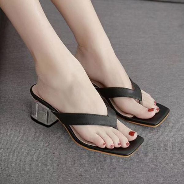 slippers sagace 2021 women summer crystal heel beach flip-flops transparent pvc square toe slides size 35-42, Black
slippers sagace 2021 women summer crystal heel beach flip-flops transparent pvc square toe slides size 35-42, Black