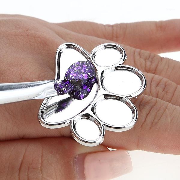 wholesale- cute footprint round design manicure gel polish nail print machine for hand ring airbrush stencil diy art palette1, Silver
wholesale- cute footprint round design manicure gel polish nail print machine for hand ring airbrush stencil diy art palette1, Silver