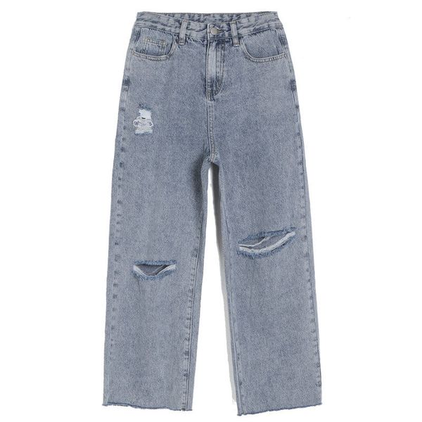 2011high waist jeans women summer fall popular bf style harajuku hole teens streetwear basic wide-leg womens ankle-length trouser, Blue
2011high waist jeans women summer fall popular bf style harajuku hole teens streetwear basic wide-leg womens ankle-length trouser, Blue