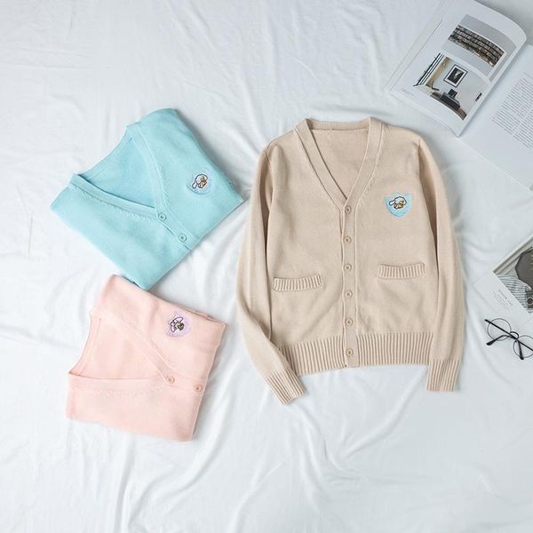 women jk school uniform sweater coat 7 needle knitting cardigan men outerwear anime cosplay costumes for girls puppy embroidery clothing set, White
women jk school uniform sweater coat 7 needle knitting cardigan men outerwear anime cosplay costumes for girls puppy embroidery clothing set, White