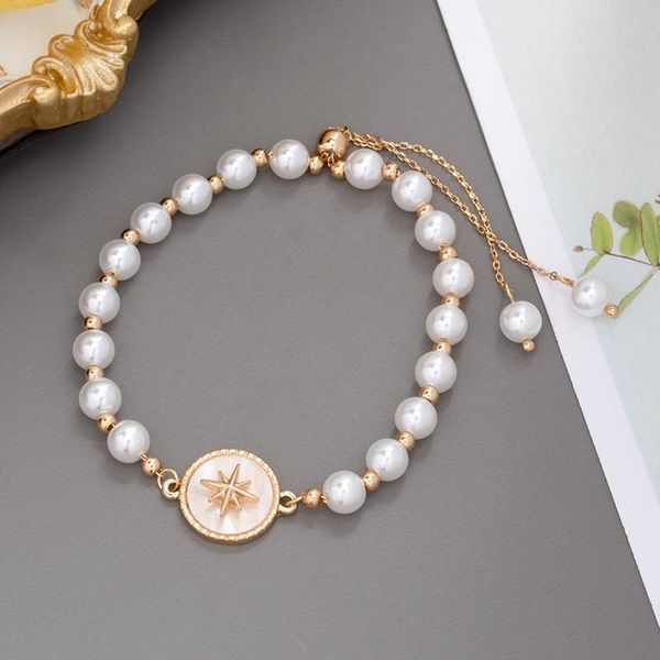 link, chain vintage fashion simulated pearl coin gold color punk bracelets for women trendy baroque geometric bracelet jewellery gifts, Black
link, chain vintage fashion simulated pearl coin gold color punk bracelets for women trendy baroque geometric bracelet jewellery gifts, Black