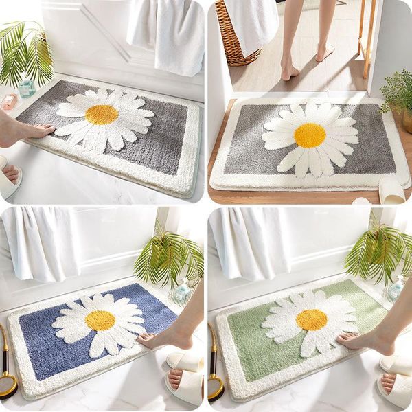 simple daisy flowers bathroom door absorbent flocking floor mats home entrance bedroom bath
simple daisy flowers bathroom door absorbent flocking floor mats home entrance bedroom bath
