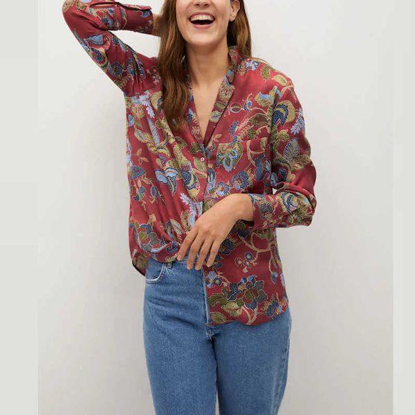 za vintage oriental print shirt women long sleeve soft irregular female chic front button elegant red blouse 210602, White
za vintage oriental print shirt women long sleeve soft irregular female chic front button elegant red blouse 210602, White