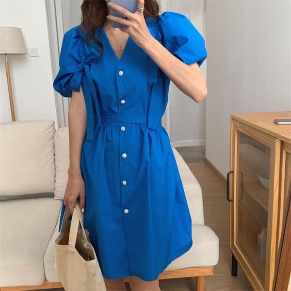 women loose v-neck sweet summer short puff sleeve prom gentle mini retro french solid dresses vestidos 210525, Black;gray
women loose v-neck sweet summer short puff sleeve prom gentle mini retro french solid dresses vestidos 210525, Black;gray