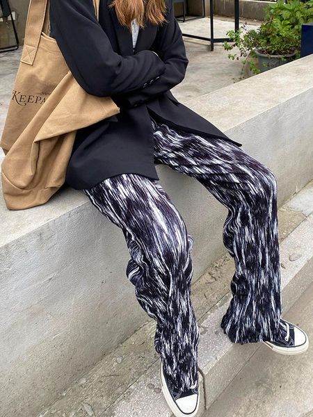 women's pants & capris wide wrinkled striped golden velvet leg and autumn high waist tie straight casual slim, Black;white
women's pants & capris wide wrinkled striped golden velvet leg and autumn high waist tie straight casual slim, Black;white