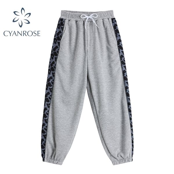 joggers streetwear sport pants women spliced leopard harajuku loose harem trousers high waist elastic lace up causal leggings 210515, Black;white
joggers streetwear sport pants women spliced leopard harajuku loose harem trousers high waist elastic lace up causal leggings 210515, Black;white