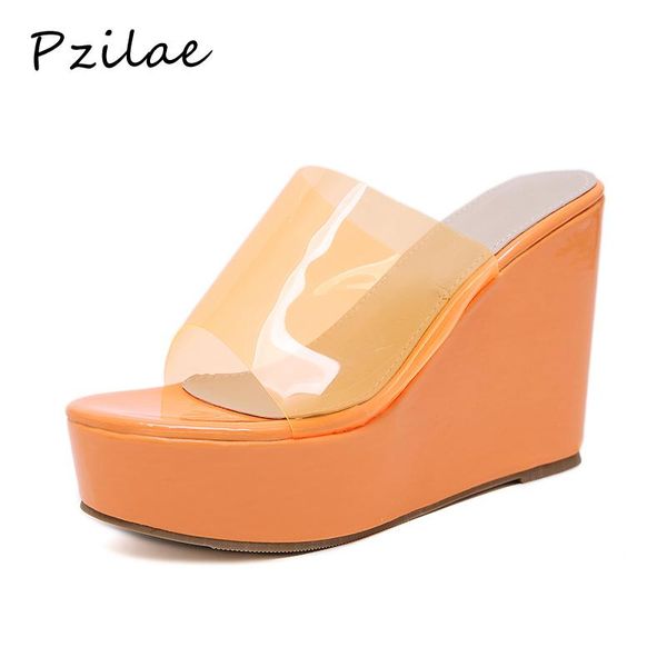 slippers pzilae 2021 summer wedges shoes transparent platform jelly fashion high heels women size 35-40, Black
slippers pzilae 2021 summer wedges shoes transparent platform jelly fashion high heels women size 35-40, Black
