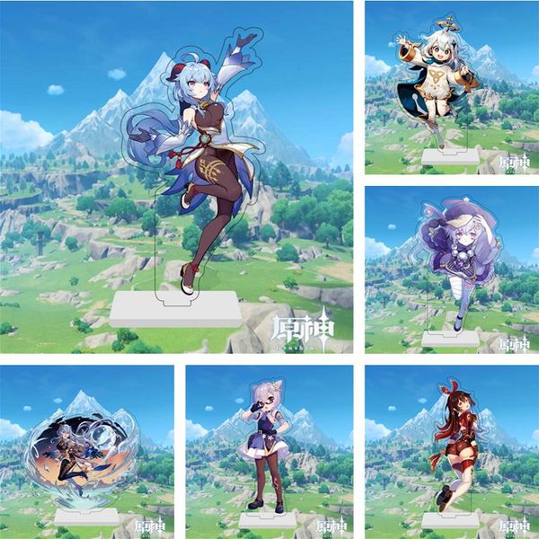 keychains anime genshin impact figure diluc venti klee raiden shogun qiqi acrylic stand model plate desk decor standing sign keychain gift, Silver
keychains anime genshin impact figure diluc venti klee raiden shogun qiqi acrylic stand model plate desk decor standing sign keychain gift, Silver
