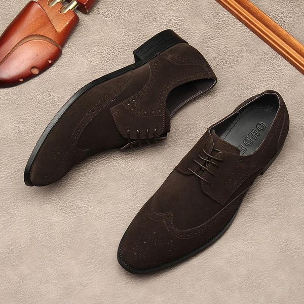 dress shoes men oxford brogue genuine leather black brown classic style suede lace up formal wedding office
dress shoes men oxford brogue genuine leather black brown classic style suede lace up formal wedding office