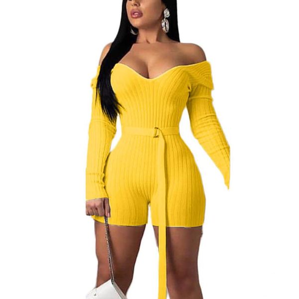 women's jumpsuits & rompers women knit bodycon off shoulder belted playsuit casual chic female summer fall streetwear overalls, Black;white
women's jumpsuits & rompers women knit bodycon off shoulder belted playsuit casual chic female summer fall streetwear overalls, Black;white