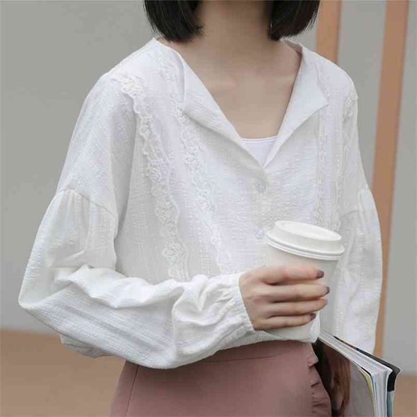 spring vintage shirt female oversize women long sleeve girls blouse plus size white blouses femme blusas 210423 
spring vintage shirt female oversize women long sleeve girls blouse plus size white blouses femme blusas 210423