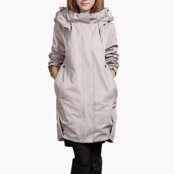 women's trench coats pring autumn coat women female windbreaker plus size 3xl loose mid long hooded outerwear basic ah72, Tan;black
women's trench coats pring autumn coat women female windbreaker plus size 3xl loose mid long hooded outerwear basic ah72, Tan;black