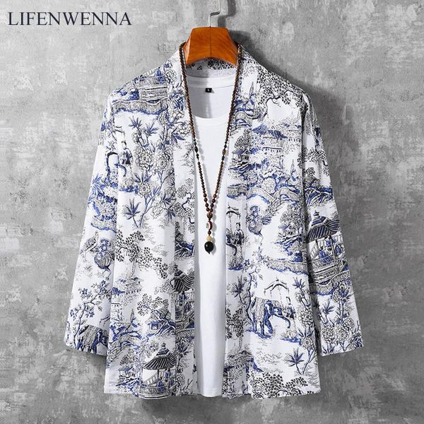 autumn mens kimono shirt plus size japanese cardigan patterns open stitch chinese style print harajuku clothes men's casual shirts, White;black
autumn mens kimono shirt plus size japanese cardigan patterns open stitch chinese style print harajuku clothes men's casual shirts, White;black