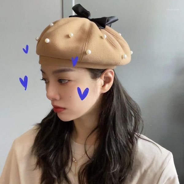 berets autumn winter women hats bow tie bonnets woolen fabric felt pearl beret beanie woman sombrero fashion solid hat casqute, Blue;gray
berets autumn winter women hats bow tie bonnets woolen fabric felt pearl beret beanie woman sombrero fashion solid hat casqute, Blue;gray