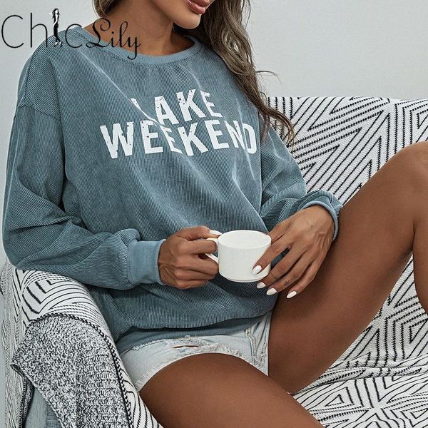 chiclily letter printed corduroy sweatshirt women's casual round neck long sleeve pullover vintage loose hoodie hoodies & sweatshirts, Black
chiclily letter printed corduroy sweatshirt women's casual round neck long sleeve pullover vintage loose hoodie hoodies & sweatshirts, Black