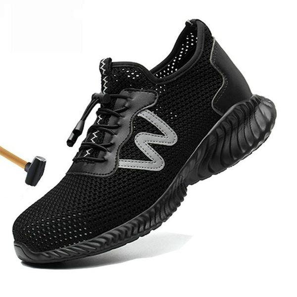 boots direct sales men steel nose safety work shoes grid lightweight breathable casual sneaker prevent piercing protective, Black
boots direct sales men steel nose safety work shoes grid lightweight breathable casual sneaker prevent piercing protective, Black