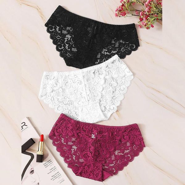 women's panties 3pc women lace flowers hollow out underwear g-string lingerie thongs ladies fashion lenceria sensual mujer, Black;pink
women's panties 3pc women lace flowers hollow out underwear g-string lingerie thongs ladies fashion lenceria sensual mujer, Black;pink