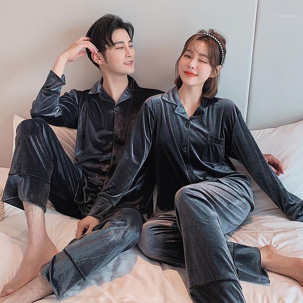 autumn and winter couple warm pajamas for men women jin si rong cardigan casual sweet suit foreign trade clothing spring men's sleepwea, Black;brown
autumn and winter couple warm pajamas for men women jin si rong cardigan casual sweet suit foreign trade clothing spring men's sleepwea, Black;brown