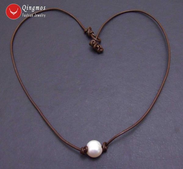 qingmos pearl trendy chokers necklace for women with 10-11mm white potato natural freshwater 18" brown genuine leather-5904, Golden;silver
qingmos pearl trendy chokers necklace for women with 10-11mm white potato natural freshwater 18" brown genuine leather-5904, Golden;silver