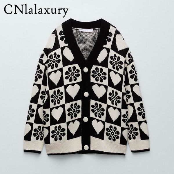 2021 new autumn winter v-ne knitted cardigans women single breasted printed loose sweaters female casual soft knitwear jumper, Black 
2021 new autumn winter v-ne knitted cardigans women single breasted printed loose sweaters female casual soft knitwear jumper, Black