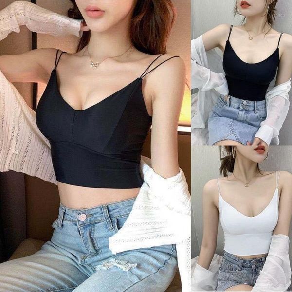 camisoles & tanks 2021 bra push up bas for women bralette seamless padded strap silk lingerie wireless fitness brassiere, Black;white
camisoles & tanks 2021 bra push up bas for women bralette seamless padded strap silk lingerie wireless fitness brassiere, Black;white