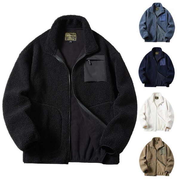 men's jackets autumn and winter outdoor leisure warm fleece plus size pocket zipper lapel cardigan jacket blouse, Black;brown 
men's jackets autumn and winter outdoor leisure warm fleece plus size pocket zipper lapel cardigan jacket blouse, Black;brown