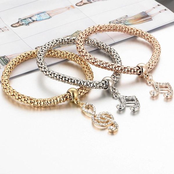 charm bracelets 3pcs charms bracelet music note for women pulsera femenina fashion cz crystal jewelry gift drop, Golden;silver
charm bracelets 3pcs charms bracelet music note for women pulsera femenina fashion cz crystal jewelry gift drop, Golden;silver