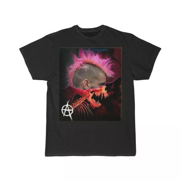 punk rock pink mohawk monster men's short sleeve t shirt, White;black
punk rock pink mohawk monster men's short sleeve t shirt, White;black