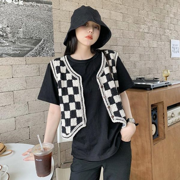 women's jeans plaid vest women's clothing spring and autumn 2021 net infrared with short sleeveless waistcoat, Blue
women's jeans plaid vest women's clothing spring and autumn 2021 net infrared with short sleeveless waistcoat, Blue