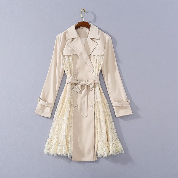 women's trench coats european and american women's clothing summer style long sleeve double-breasted stitching lace fashion coat a, Tan;black
women's trench coats european and american women's clothing summer style long sleeve double-breasted stitching lace fashion coat a, Tan;black