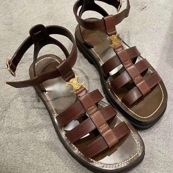high version water dyed cow leather retro roman sandals thick soled open toe arc de triomphe button 21 summer new woven women's shoes y, Black
high version water dyed cow leather retro roman sandals thick soled open toe arc de triomphe button 21 summer new woven women's shoes y, Black